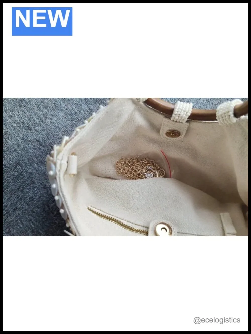 Handmade Shell Beaded Clutch Purse for Women Luxury Top Handle Bag Beach